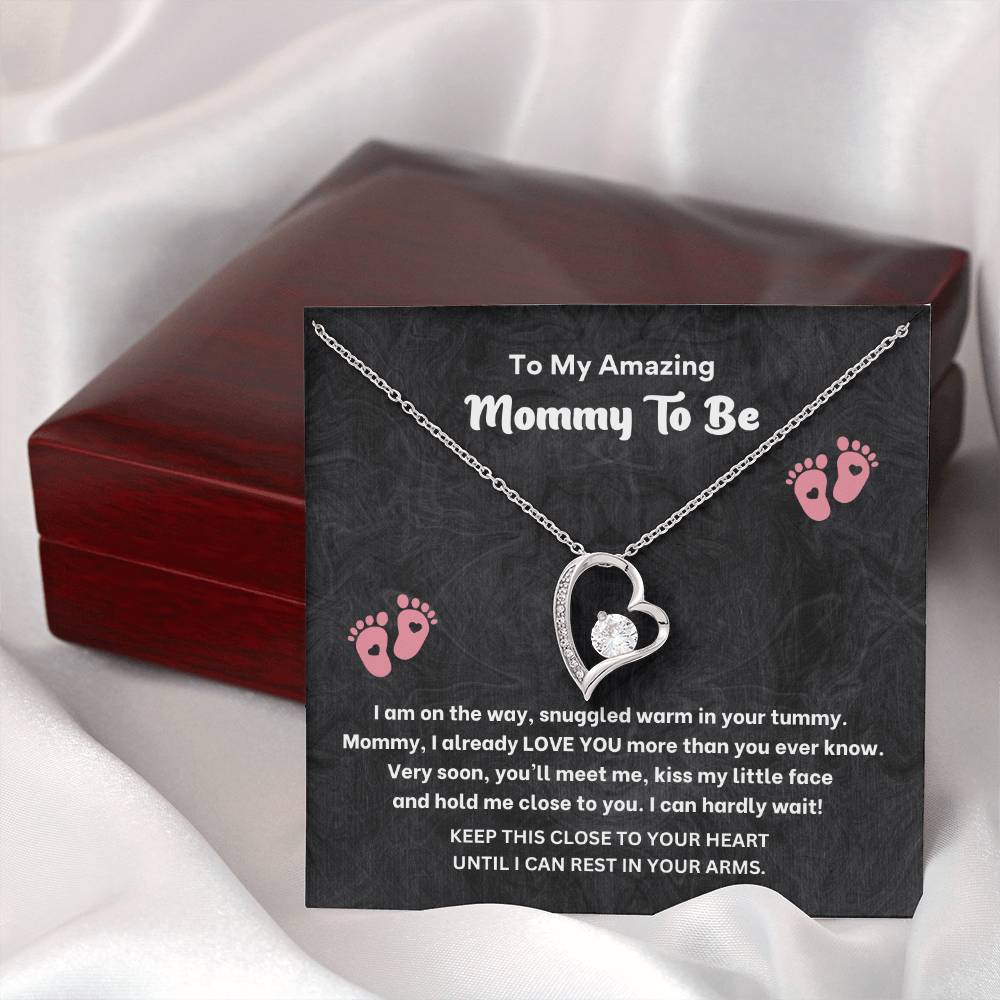 Mommy to Be Necklace Gift – Pregnancy Gift Box Jewelry