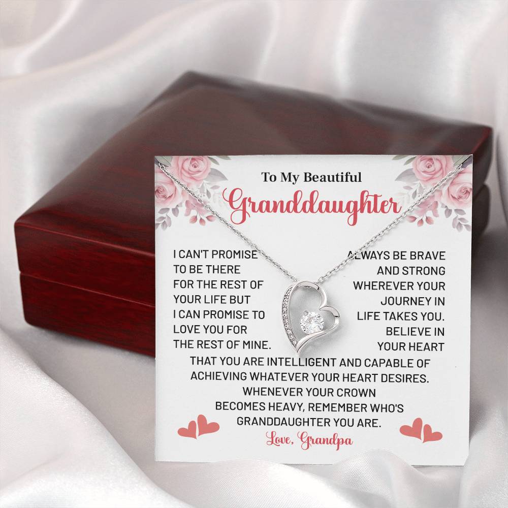 Granddaughter Necklace from Grandpa – Gift Box Message