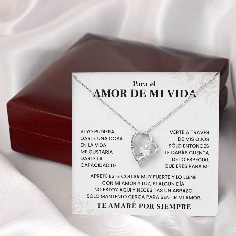 Collar Para El Amor De Mi Vida Mensaje De Amor Eterno Abrazo Cercano Con Amor Collar Con Dedicatoria De Amor Regalo Especial Para Mi Pareja Joyería De Amor Y Luz Para Ella Detalle De Amor Y Luz Eterna Regalo De Amor Verdadero Collar Con Frase Para