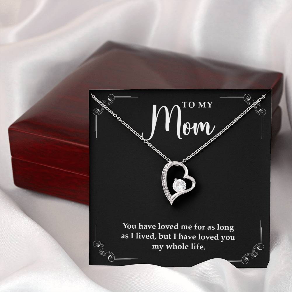 Mom Necklace Gift from Daughter – Message Card Box