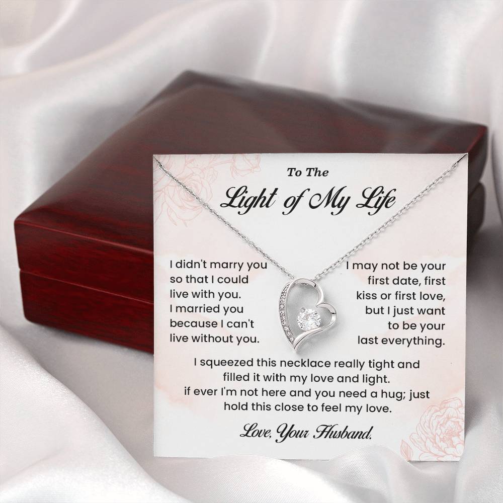 Necklace Gift for Wife – Light of My Life Card