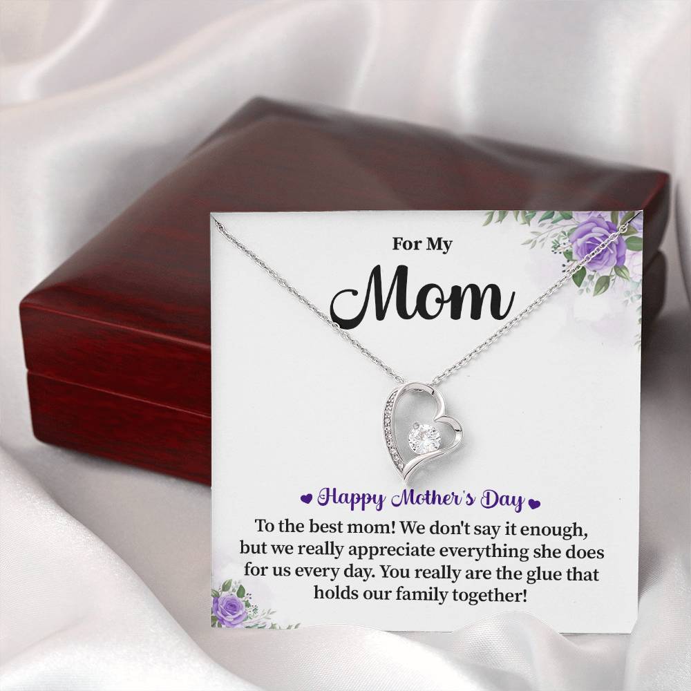 Best Mom Necklace Gift for Mother's Day with Card