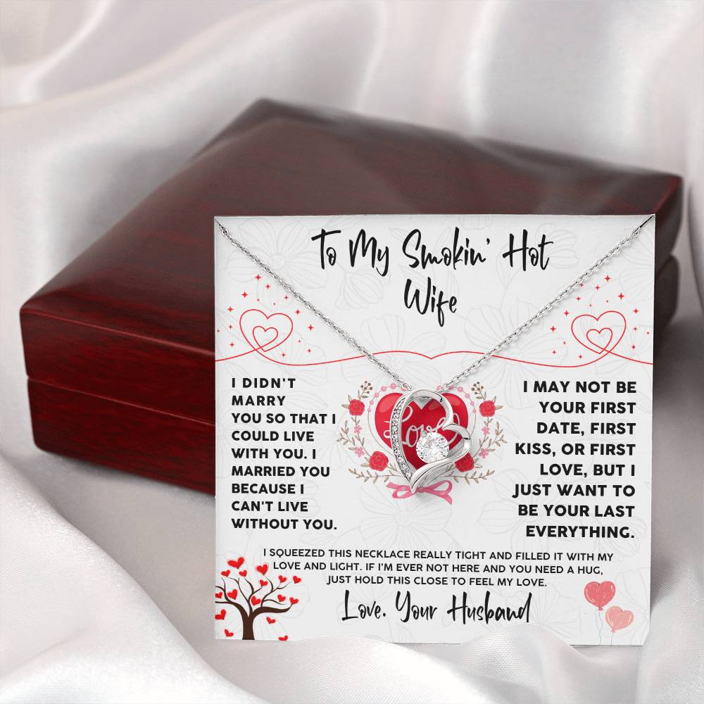 Romantic Wife Necklace Gift from Husband with Card