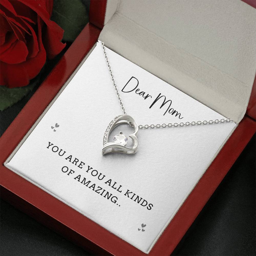 Dear Mom, Amazing Mom Necklace Gift Best Necklace Gift For Mom Inspirational Necklace Gift Thoughtful Necklace Gift Best Mother’s Day Necklace Gift Amazing Mom Celebration Necklace Gift Thoughtful Gift Necklace For Mothers