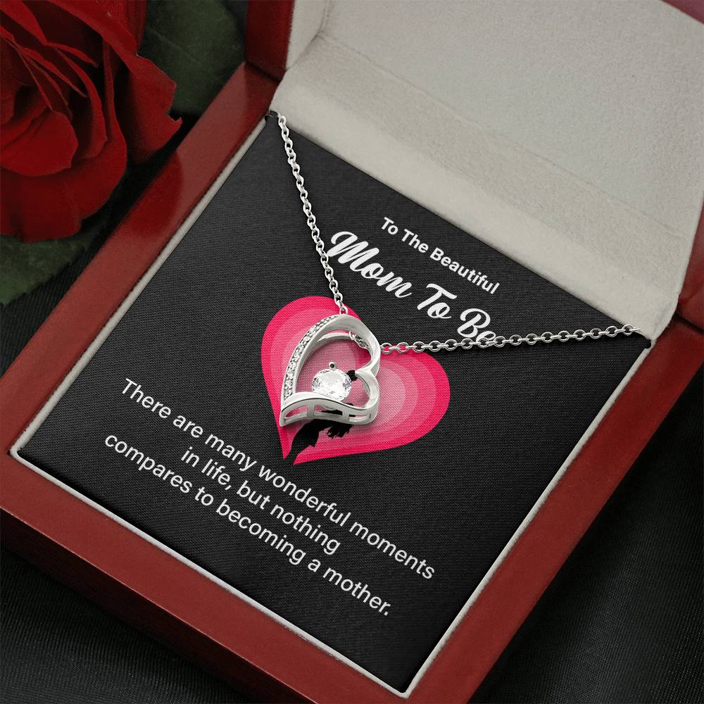 To The Beautiful Mom-to-be, Heartfelt Necklace For Her Elegant Jewelry For A Mom-to-be Thoughtful Necklace For Love And Support Sweet Pendant For A New Mom Elegant Pendant For A Mom’s Heart Thank You Gift For Motherhood Loving Message Necklace For Hope