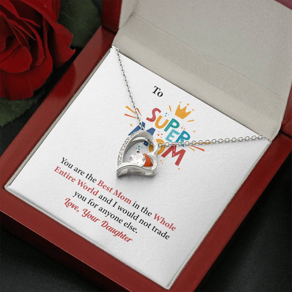 To Super Mom Thoughtful Gift For A Loving Mom Elegant Jewelry Sentimental Pendant Beautiful Necklace For A Special Connection Loving Pendant Special Necklace Thank You Pendant For A Super Mom Sentimental Jewelry