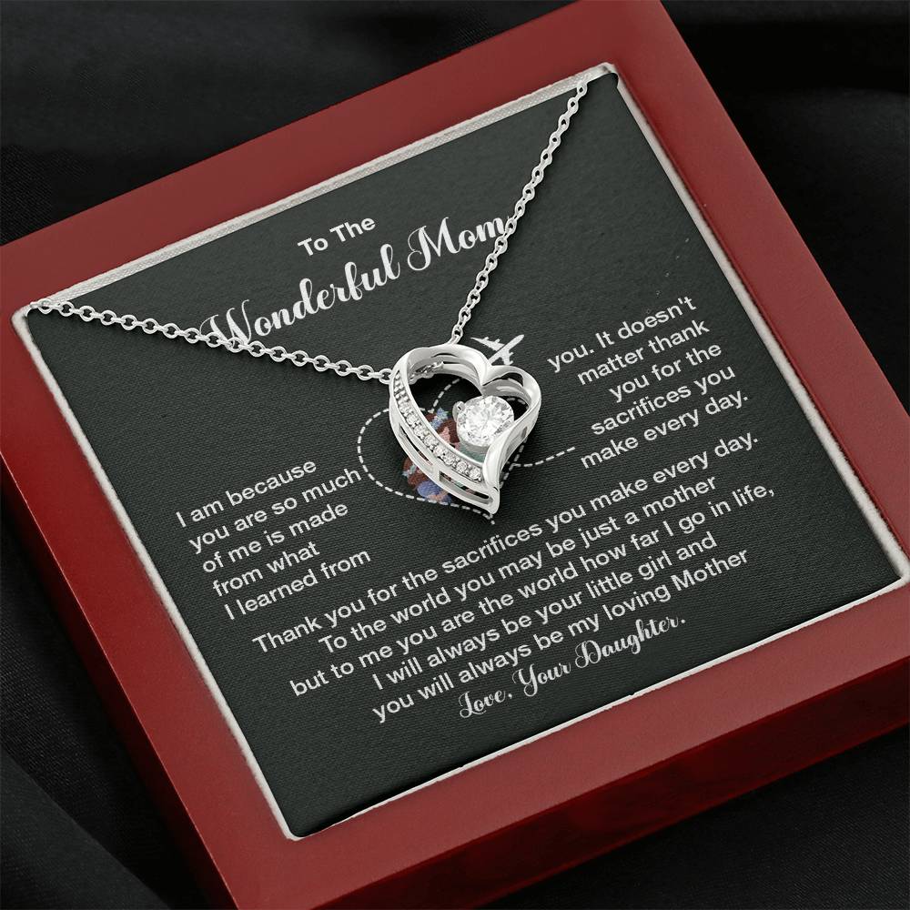 To The Wonderful Mom, Elegant Jewelry For A Mother’s Day Gift Thoughtful Necklace Sweet Gift For A Special Woman Loving Pendant Elegant Pendant For A Mother’s Bond Heartfelt Necklace For Family Bond Beautiful Necklace For A Special Connection