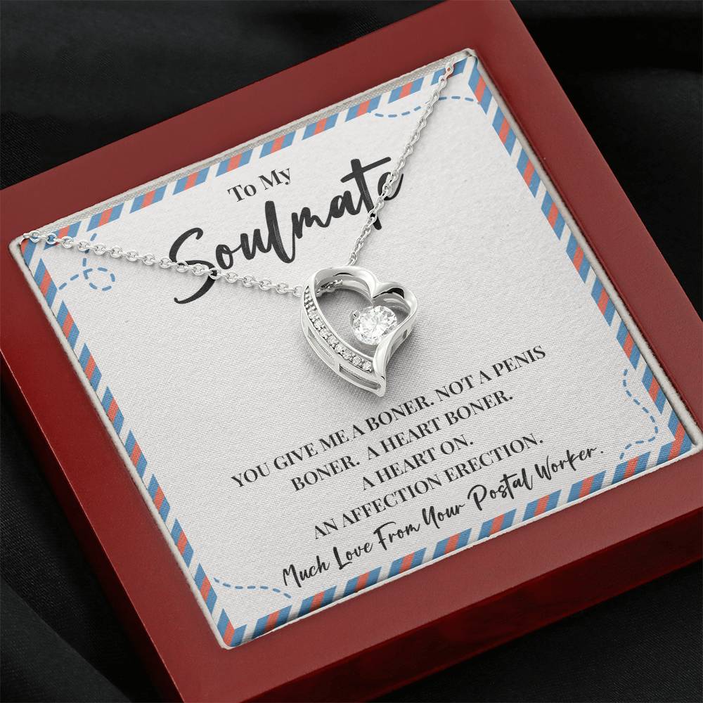 Funny Postal Worker Gift for Soulmate Necklace Box