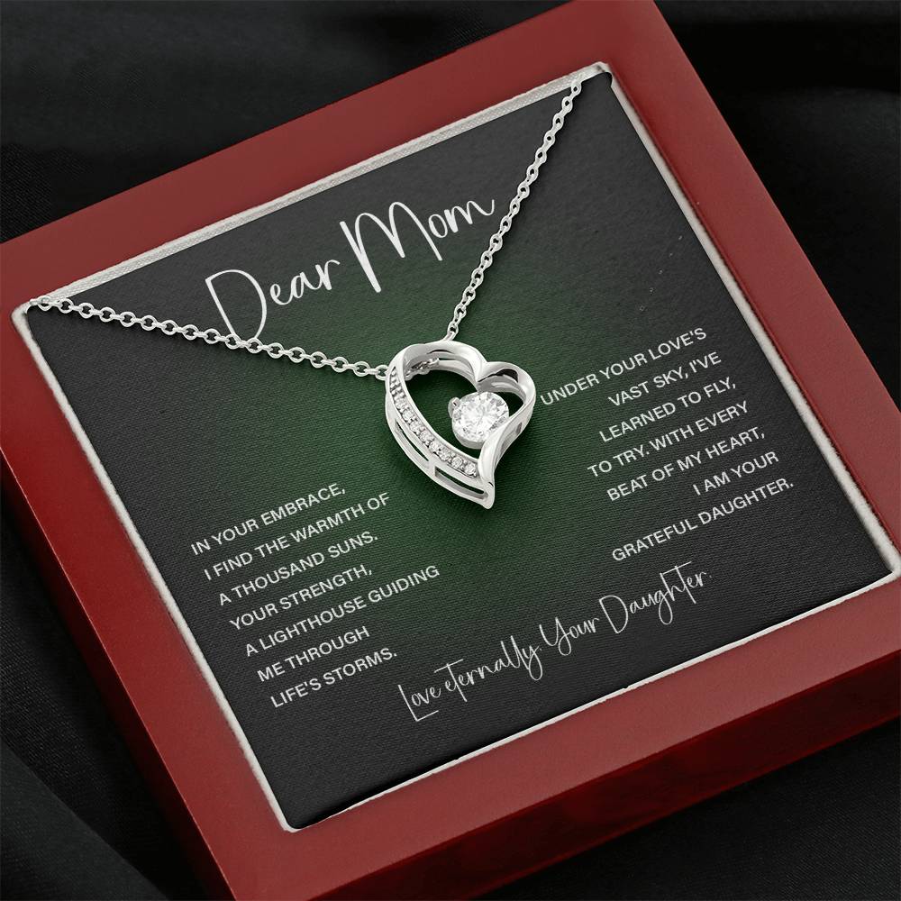 Dear Mom, Mother’s Day Necklace For Mom Best Birthday Gift Necklace Thoughtful Anniversary Necklace Heartfelt Christmas Gift Thank You Necklace Gift Necklace With Message Card