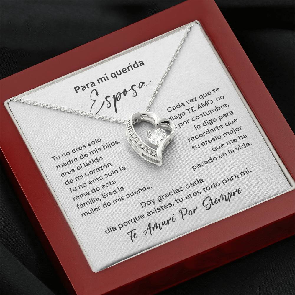 Collar Para Mi Querida Esposa Latido De Mi Corazón Detalle Romántico Para Mi Esposa Collar Con Mensaje De Amor Eterno Regalo De Amor Infinito Collar Con Frase De Agradecimiento Collar De Amor Eterno Para Mi Reina Detalle De Amor Para Mi Esposa