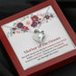 Mother of Groom Gift Necklace with Message Card