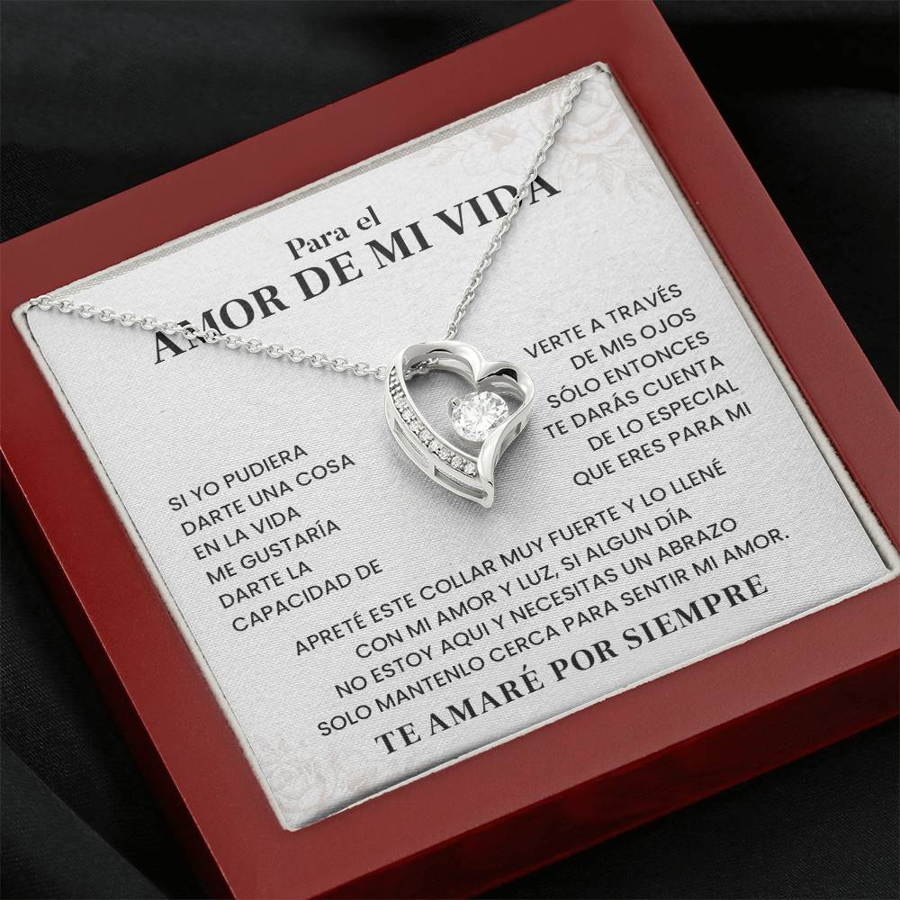 Collar Para El Amor De Mi Vida Mensaje De Amor Eterno Abrazo Cercano Con Amor Collar Con Dedicatoria De Amor Regalo Especial Para Mi Pareja Joyería De Amor Y Luz Para Ella Detalle De Amor Y Luz Eterna Regalo De Amor Verdadero Collar Con Frase Para