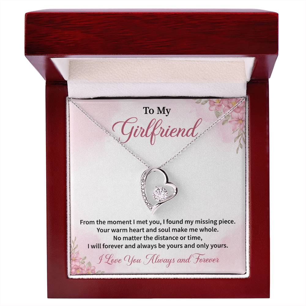 To My Girlfriend Forever Love Necklace Romantic Gift with Jewelry for Anniversary