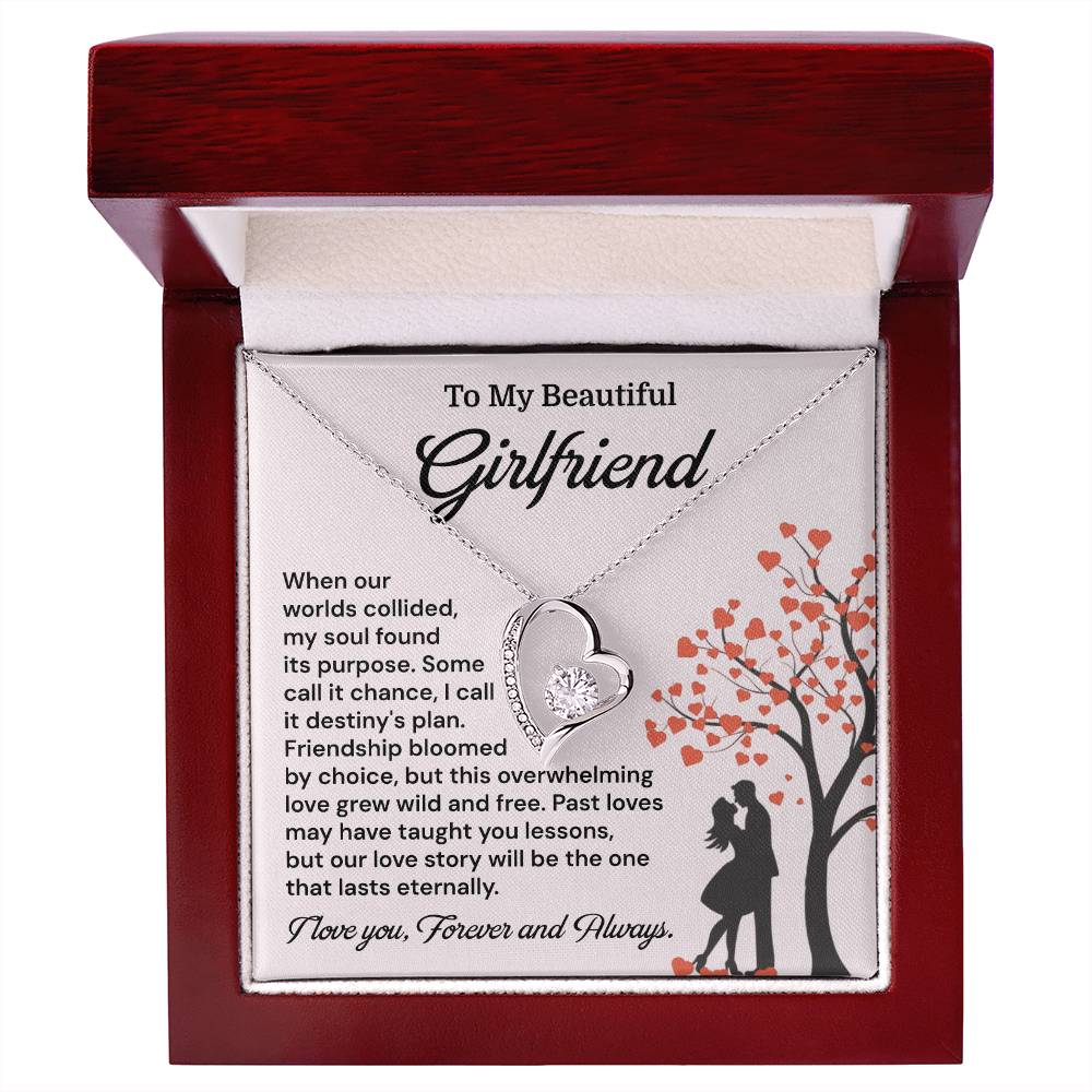 Girlfriend Necklace Gift with Eternal Love Card