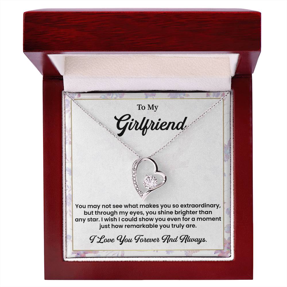 To My Girlfriend Necklace Romantic Jewelry Gift for Her with Note