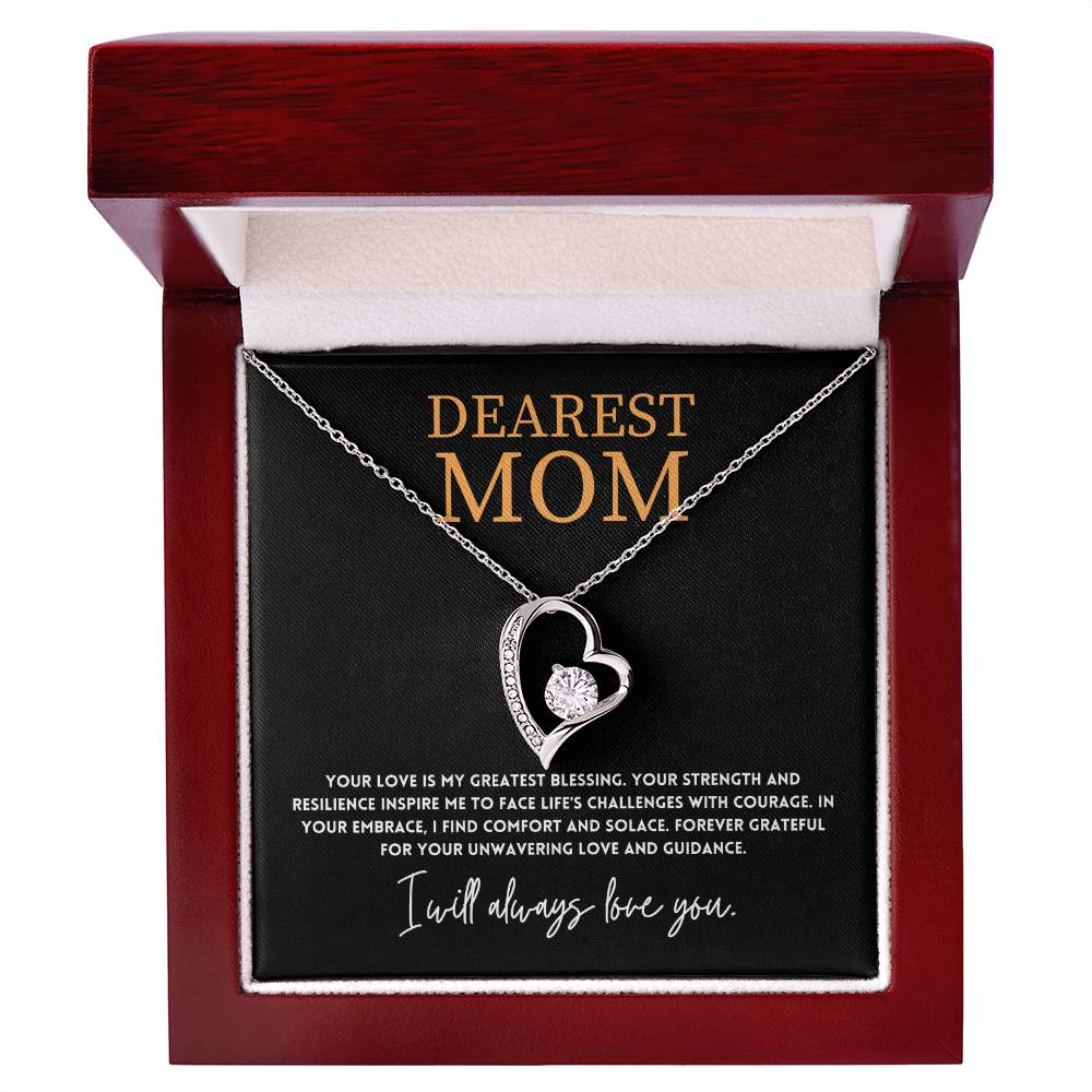 Heart Necklace Gift for Mom from Daughter or Son