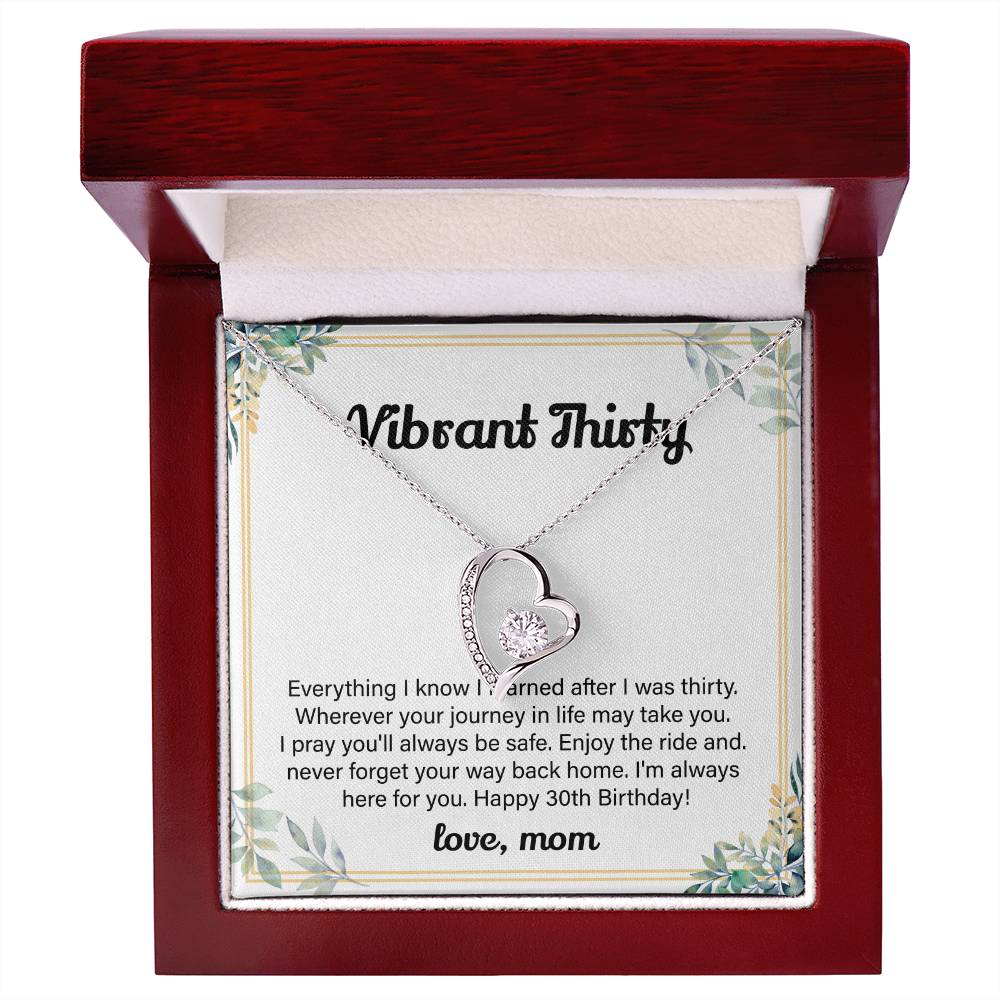 30th Birthday Necklace Gift for Daughter from Mom