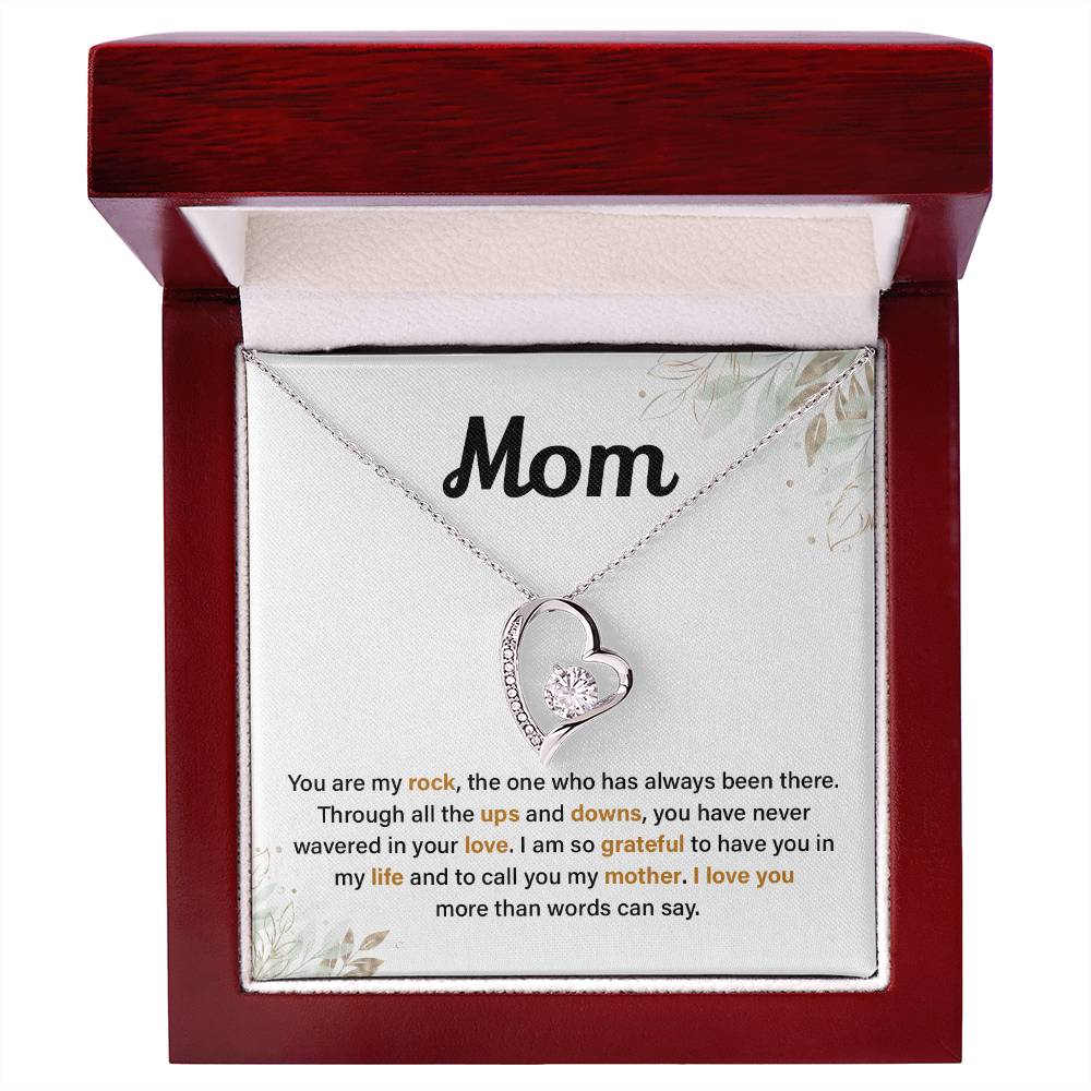 Mom Necklace Gift from Daughter or Son with Love Note