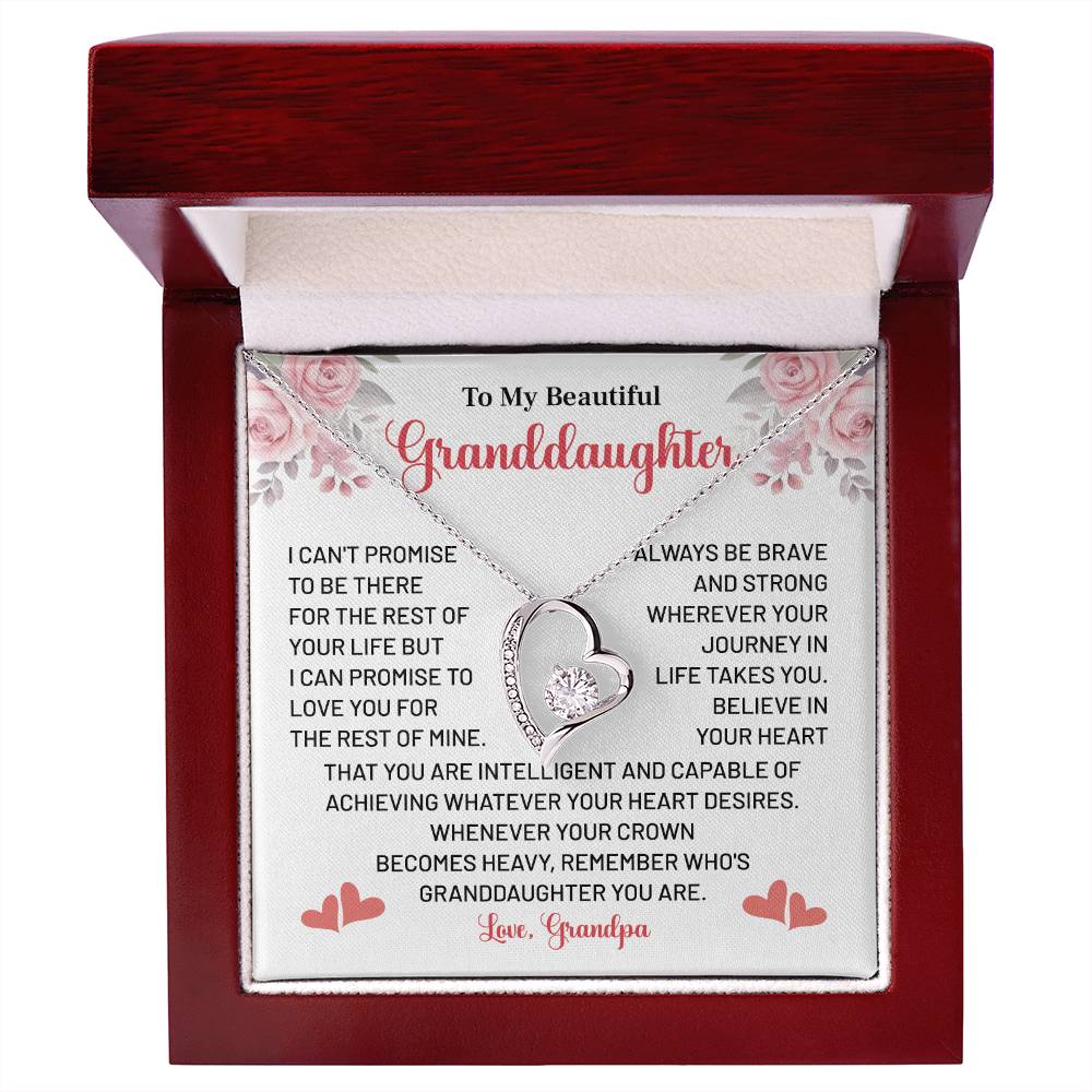 Granddaughter Necklace from Grandpa – Gift Box Message