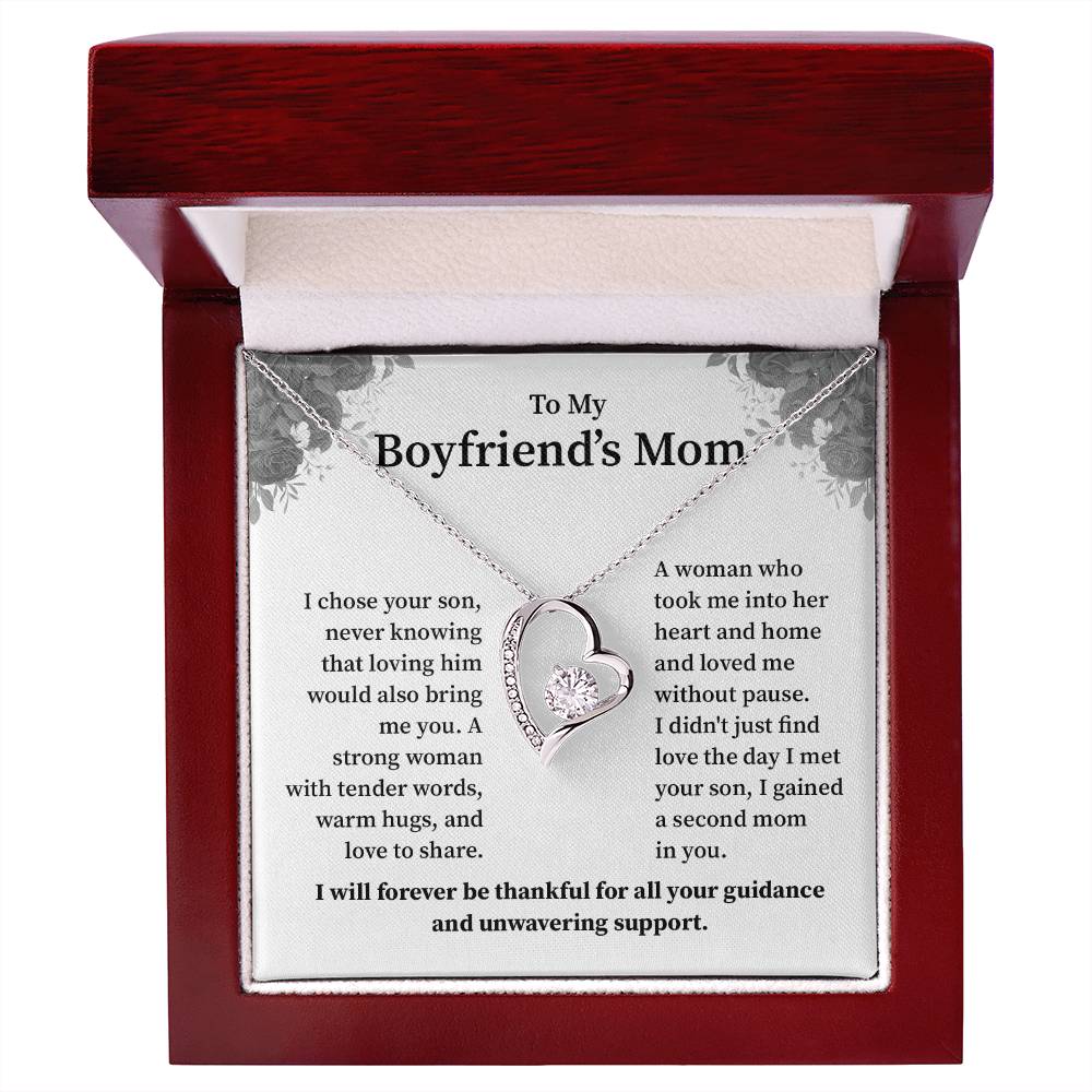 Boyfriend’s Mom Necklace – With Appreciation Message Card Gift