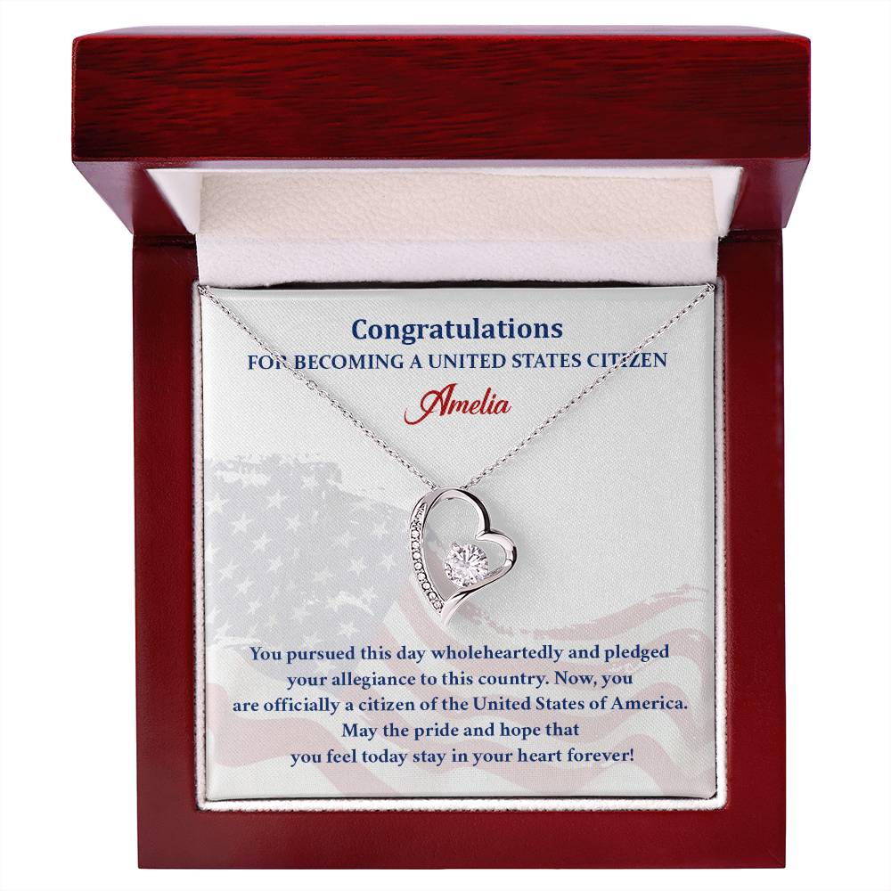 Congratulations Necklace For New U.s. Citizen Amelia Necklace For New U.s. Citizen Pledge Of Allegiance Necklace Gift For New U.s. Patriot U.s. Citizenship Success Necklace Gift For Citizenship Celebration Necklace For Proud New Citizen