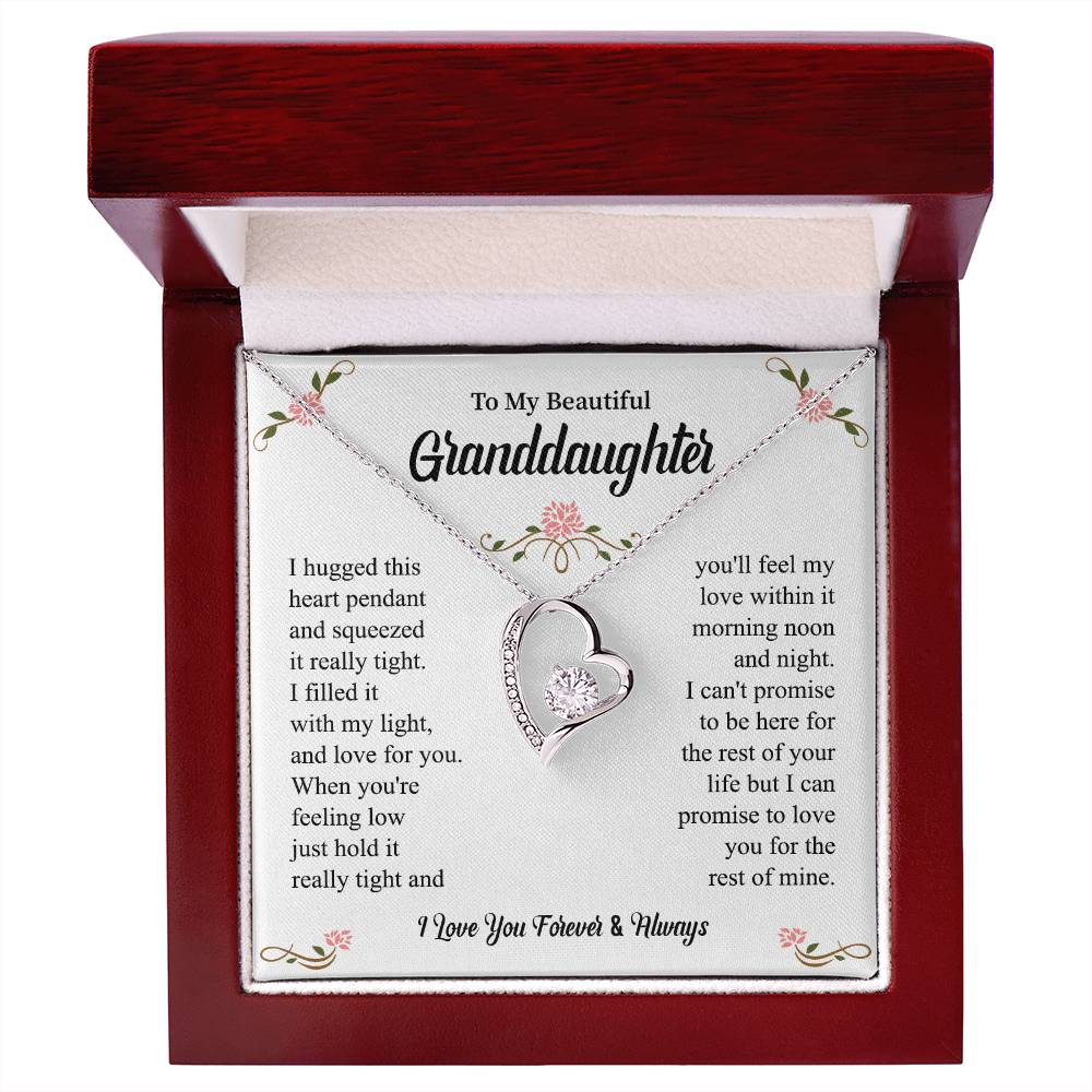 Granddaughter Necklace Gift with Love Message Card