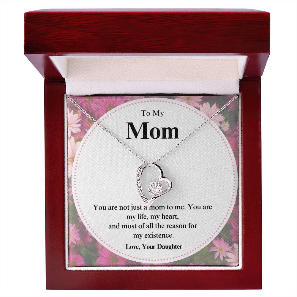 Daughter to Mom Necklace Gift with Message Card