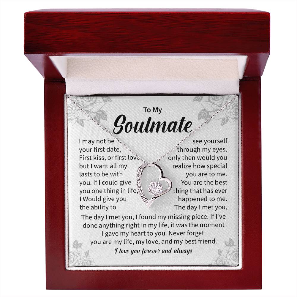 Soulmate Heart Necklace Gift for Her – Gift Box