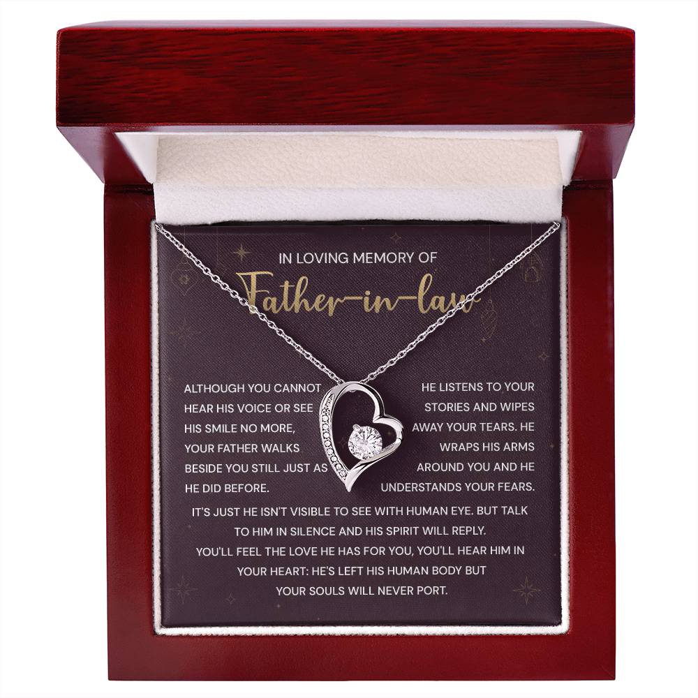 Loss of Father-in-Law Necklace with Message Card