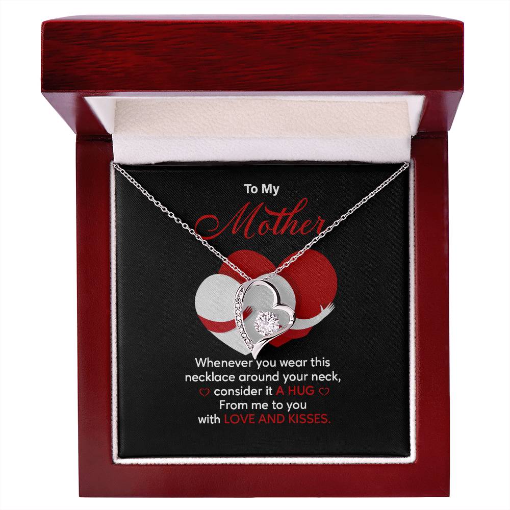 Mother Necklace Gift with Hug Message Card