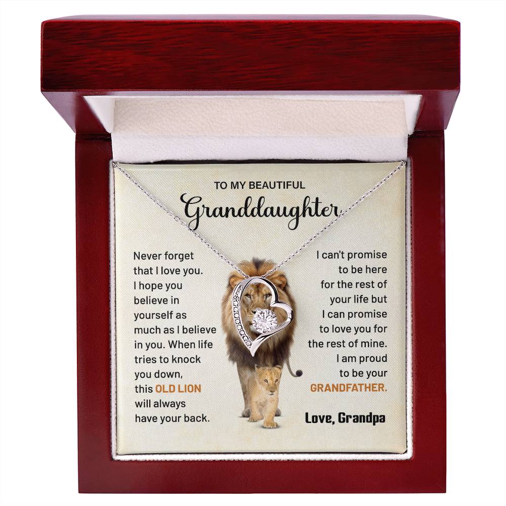 Granddaughter Gift from Grandpa with Lion Quote
