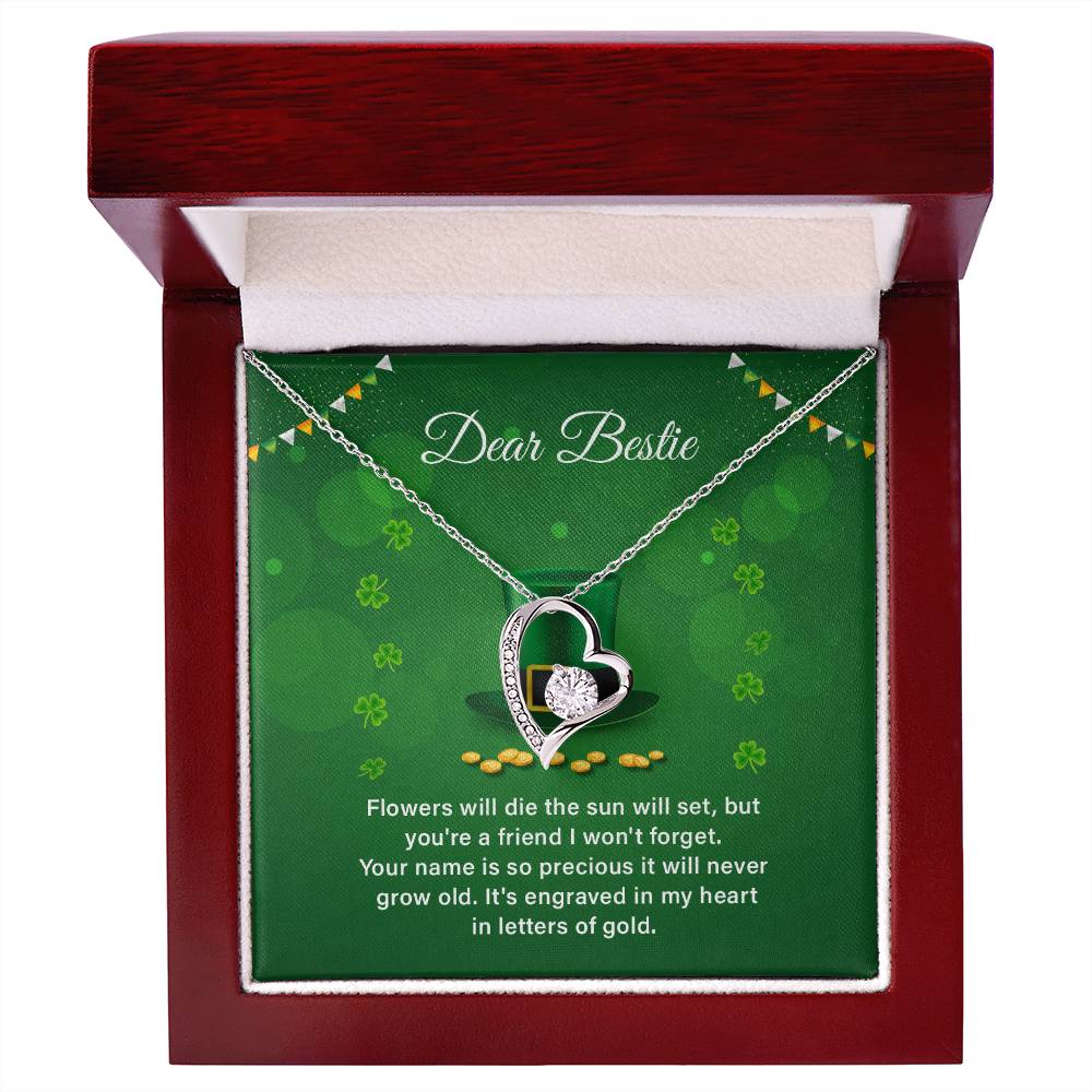 Dear Bestie, Friends Forever Keepsake Timeless Bonds Of Friendship Heartfelt Sentiments For Friends Golden Memories Jewelry Celebrate Our Connection Friendship Appreciation Gift Best Friend Love Necklace Gift From Brother, Sister