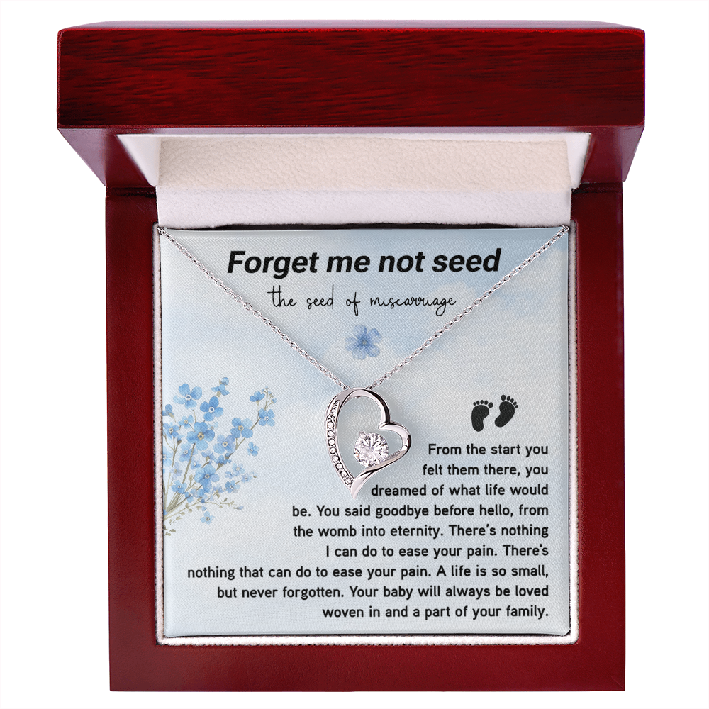 Forget Me Not Seed the seed of miscarriage Necklace
