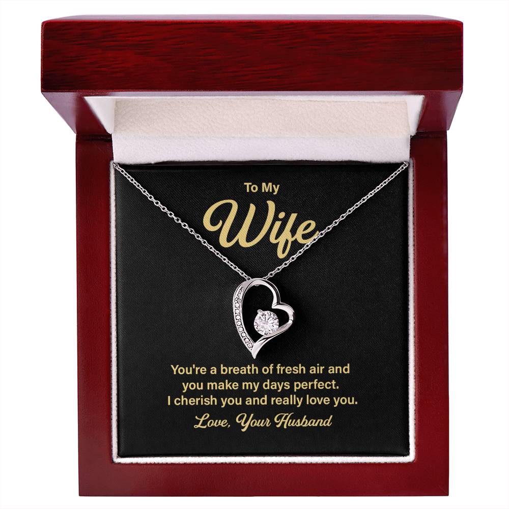 Anniversary Necklace Gift for Wife from Husband – Message Card
