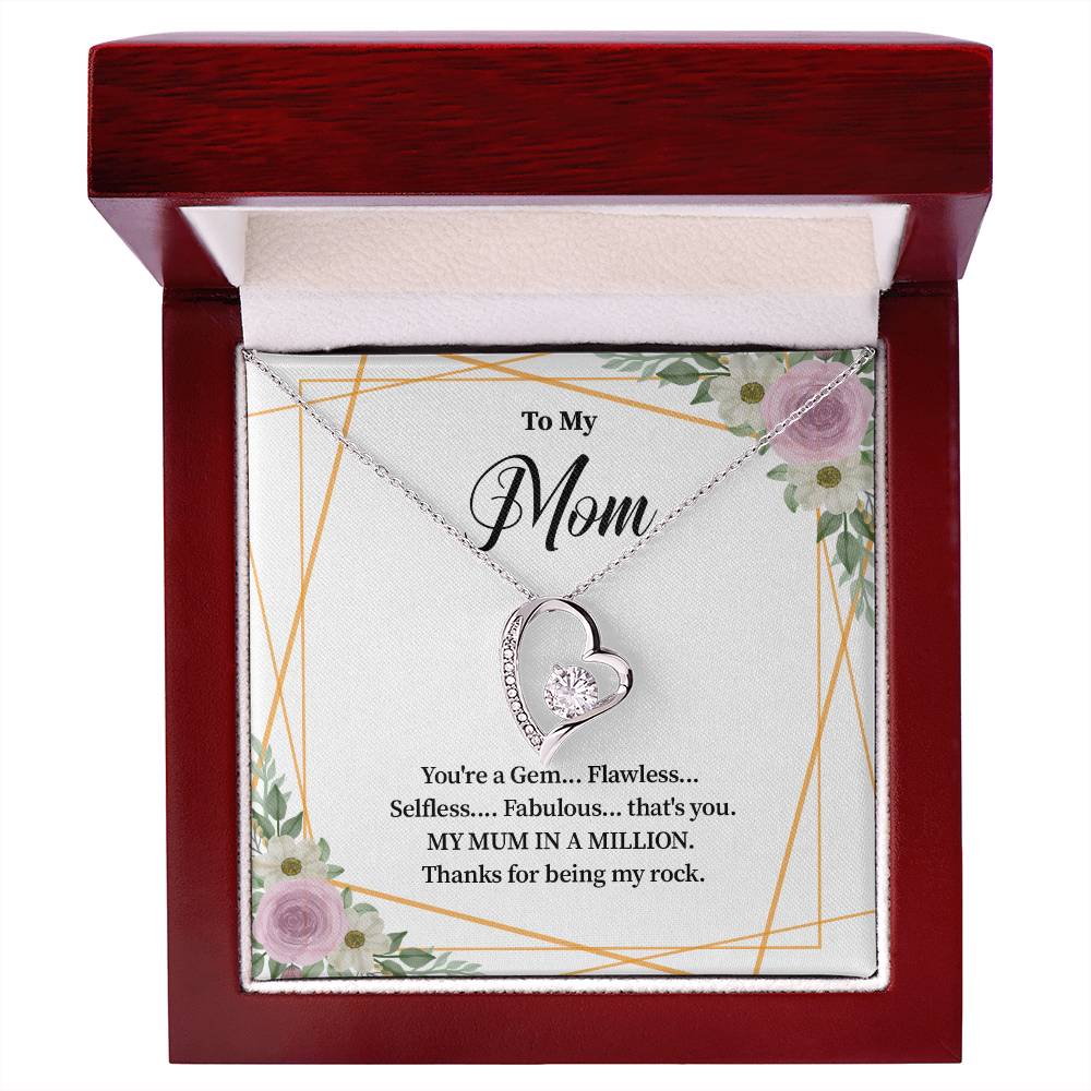 My Mom in a Million Necklace Gift with Message Card
