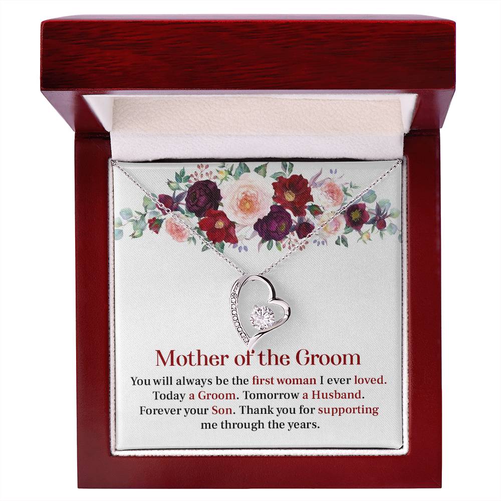 Mother of Groom Gift Necklace with Message Card