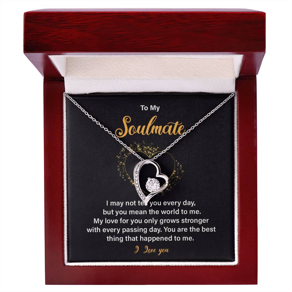 Soulmate Necklace Gift for Her – Romantic Message Box