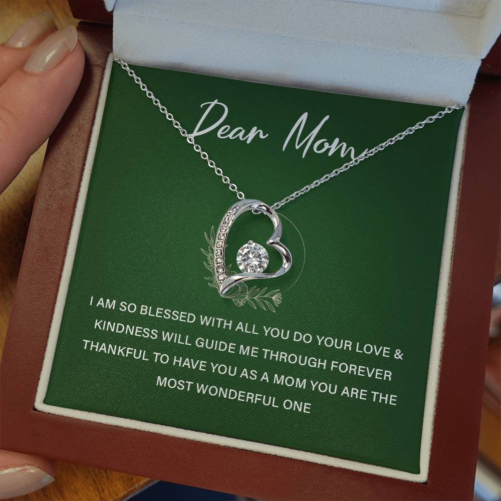 Dear Mom Blessed To Have You Necklace Love You Mom Necklace Best Mom Ever Necklace Eternal Bond With Mom Necklace Meaning Thoughtful Gift For Mindful Gift For Mom Necklace For Family Bond Dear Mom Necklace Gift