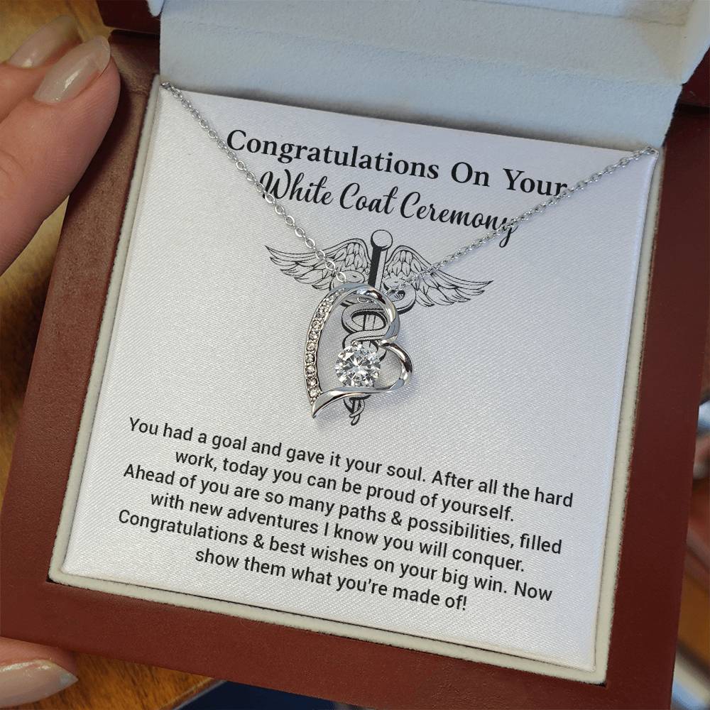 Congratulations On Your White Coat Ceremony Congratulations Necklace Inspirational Jewelry Gift Meaningful Gift For Graduates New Adventures Necklace Motivational Jewelry Personal Growth Jewelry Best Wishes Necklace