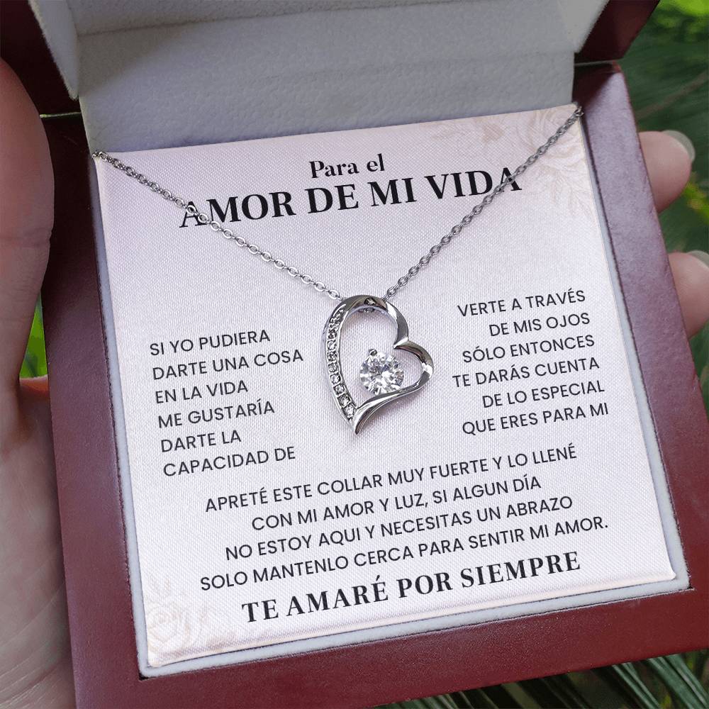 Collar Para El Amor De Mi Vida Mensaje De Amor Eterno Abrazo Cercano Con Amor Collar Con Dedicatoria De Amor Regalo Especial Para Mi Pareja Joyería De Amor Y Luz Para Ella Detalle De Amor Y Luz Eterna Regalo De Amor Verdadero Collar Con Frase Para