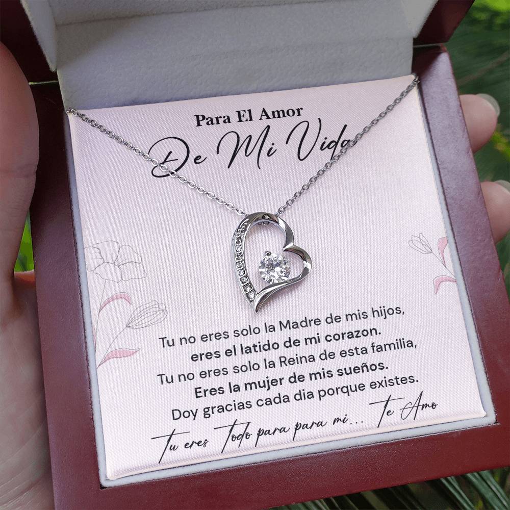 Collar Para El Amor De Mi Vida Regalo Romántico Para Esposa Latido De Mi Corazón Reina De La Familia Joyería Sentimental Para Esposa Collar Con Frase De Amor Regalo Romántico Para Mujer Especial Collar Con Mensaje De Amor Infinito