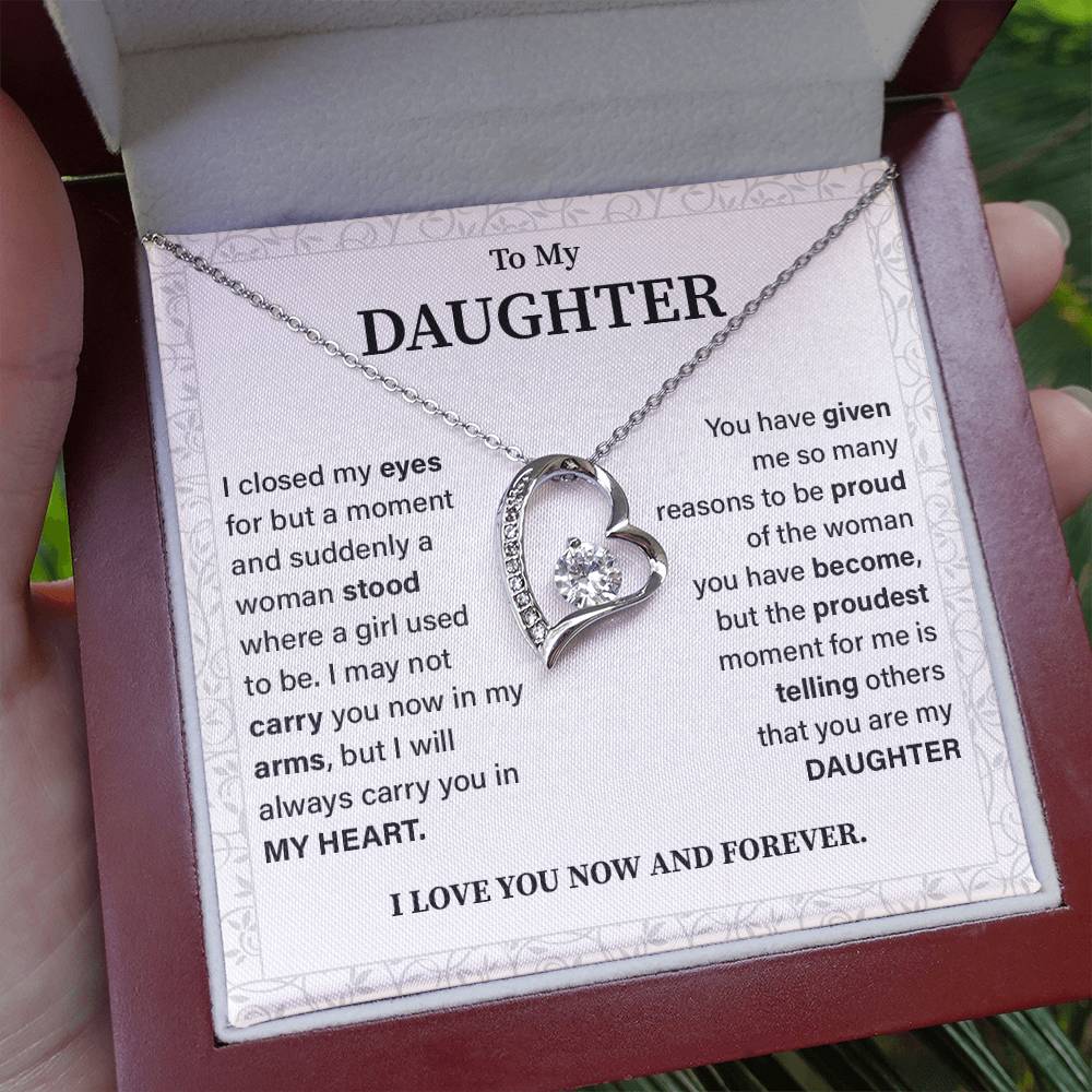 To my daughter i closed my eyes.
