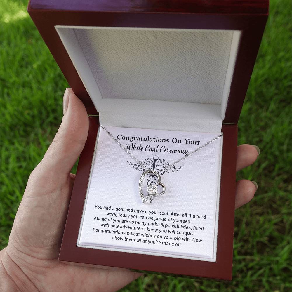 Congratulations On Your White Coat Ceremony Congratulations Necklace Inspirational Jewelry Gift Meaningful Gift For Graduates New Adventures Necklace Motivational Jewelry Personal Growth Jewelry Best Wishes Necklace