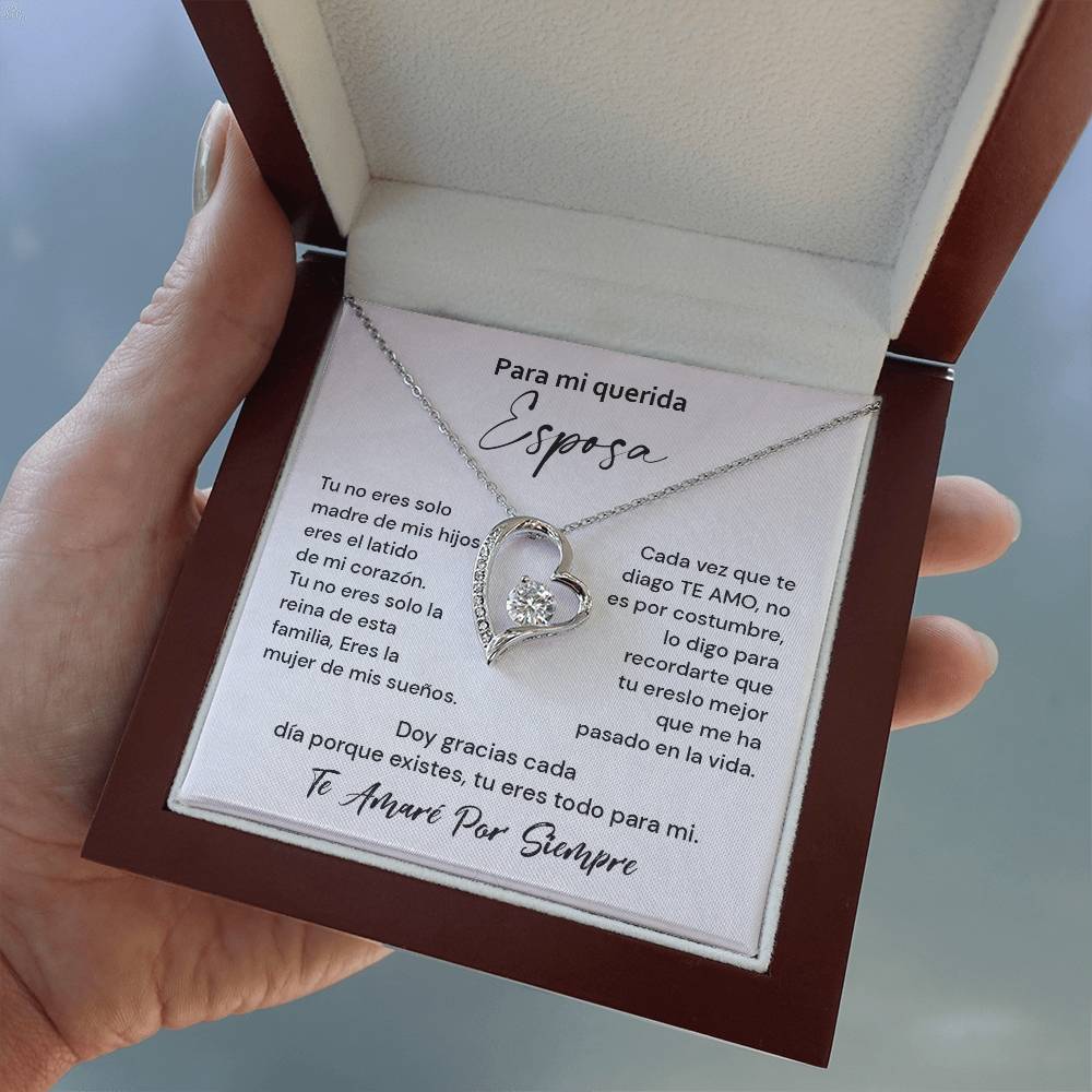 Collar Para Mi Querida Esposa Latido De Mi Corazón Detalle Romántico Para Mi Esposa Collar Con Mensaje De Amor Eterno Regalo De Amor Infinito Collar Con Frase De Agradecimiento Collar De Amor Eterno Para Mi Reina Detalle De Amor Para Mi Esposa