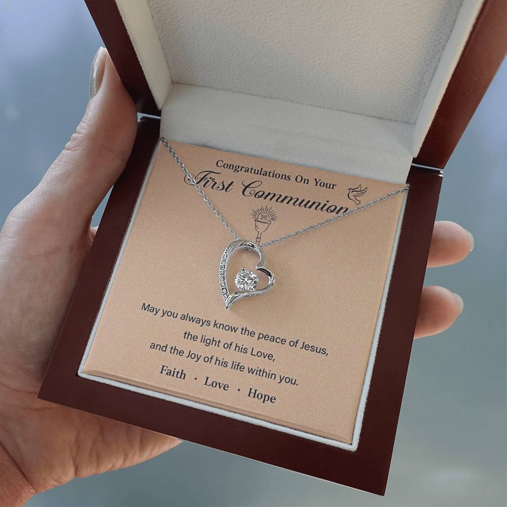 Congratulations On Your First Communion necklace for presence of Jesus thoughtful gift for first communion special occasion gift for first communion meaningful gift for first communion first communion necklace gift gift for first communion