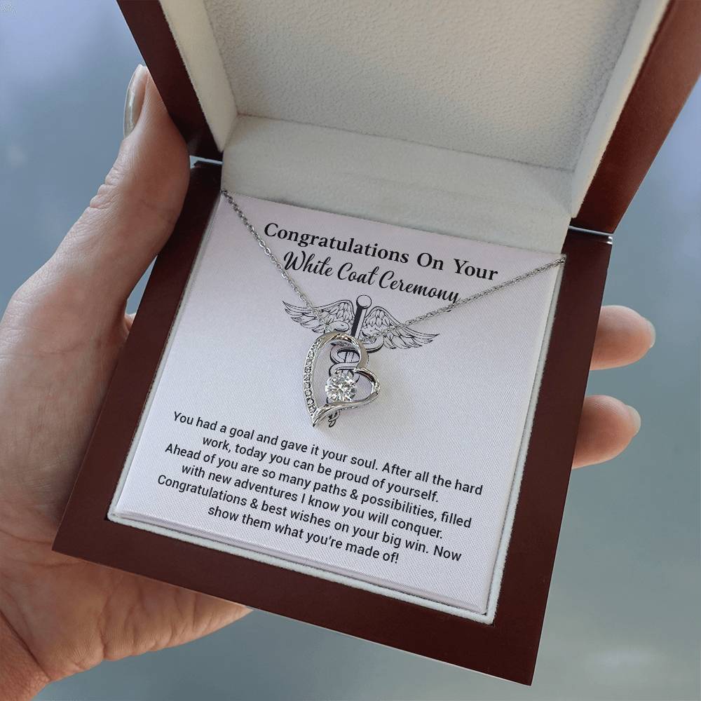 Congratulations On Your White Coat Ceremony Congratulations Necklace Inspirational Jewelry Gift Meaningful Gift For Graduates New Adventures Necklace Motivational Jewelry Personal Growth Jewelry Best Wishes Necklace