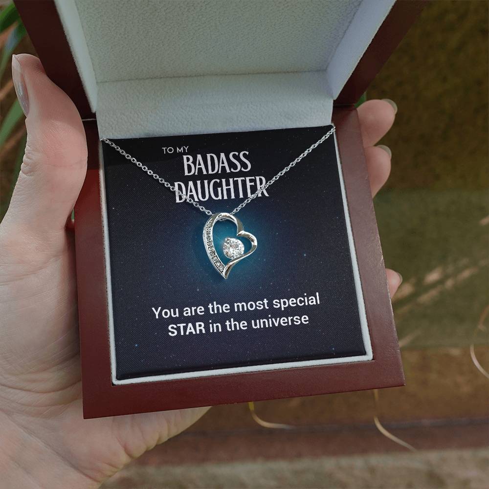 To My Badass Daughter Necklace – Star in the Universe Gift