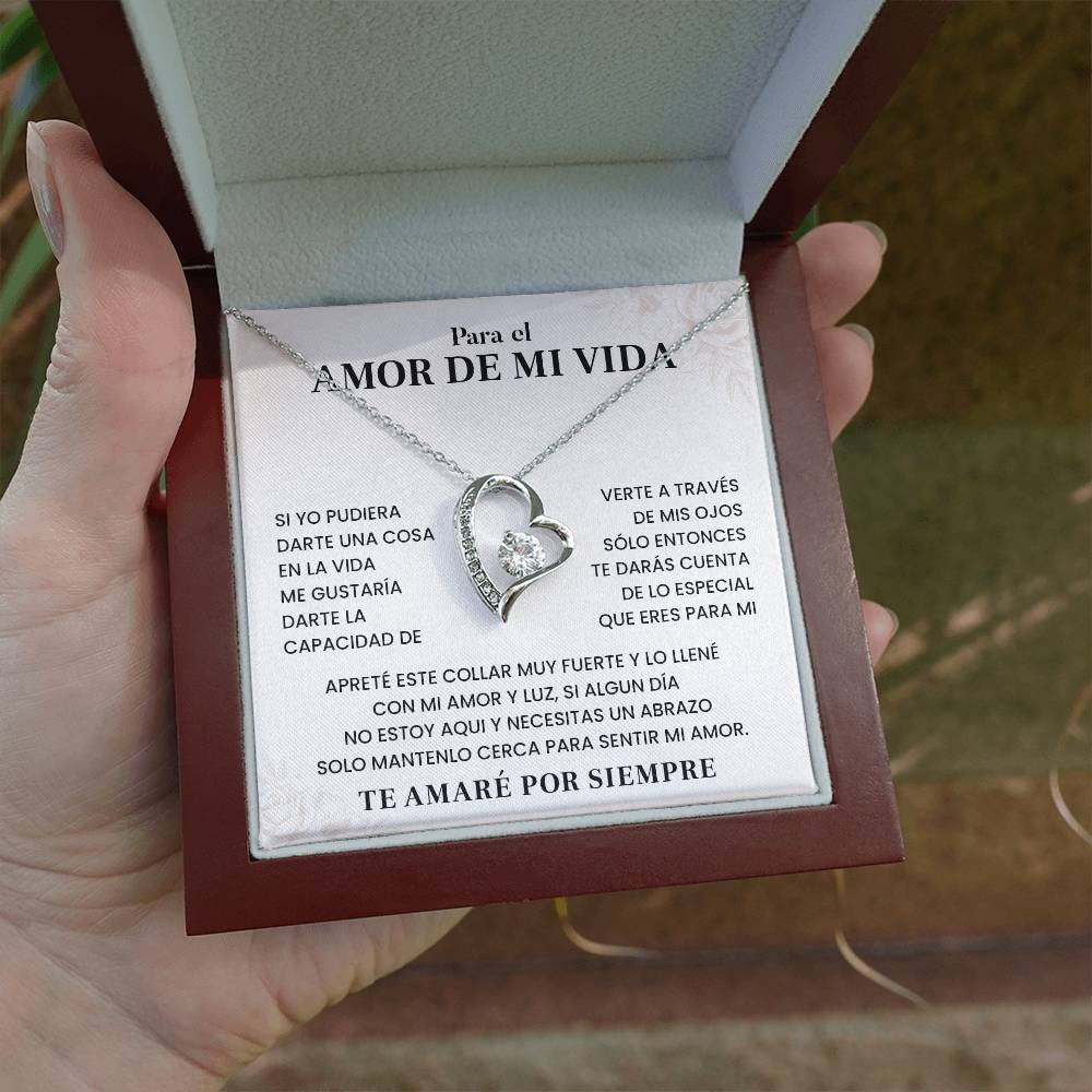 Collar Para El Amor De Mi Vida Mensaje De Amor Eterno Abrazo Cercano Con Amor Collar Con Dedicatoria De Amor Regalo Especial Para Mi Pareja Joyería De Amor Y Luz Para Ella Detalle De Amor Y Luz Eterna Regalo De Amor Verdadero Collar Con Frase Para