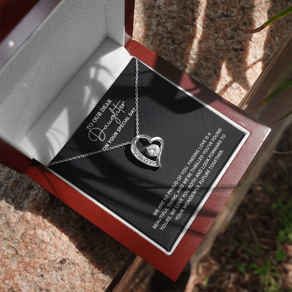 To Our Dear Daughter Daughter Engagement Necklace Engagement Gift For Daughter Sentimental Gift For Daughter’s Engagement Jewelry Gift For Daughter’s Engagement Daughter’s Special Day Necklace Meaningful Gift For Daughter’s Engagement