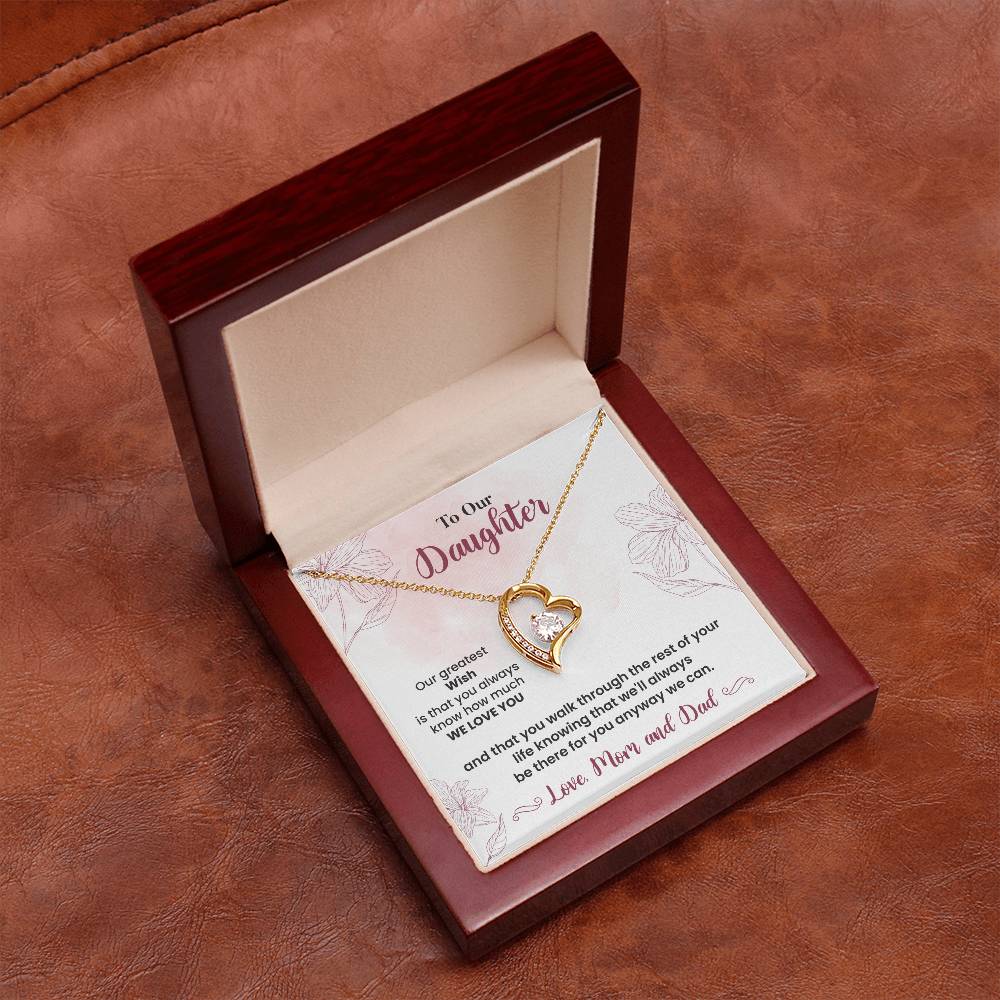 To Our Daughter Heartfelt Jewelry Gift Gift From Your Mom And Dad Caring Gift For Daughter Supportive Daughter Necklace Family Love Jewelry Gift Daughter's Journey Jewelry Best Wishes Jewelry Daughter's Strength Necklace Emotional Support Gift Warm Wishes